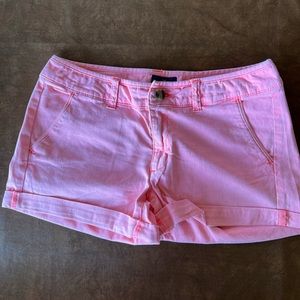 American Eagle Midi Stretch Shorts Neon Pink Size 6